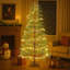 Arbre de Noël artificiel complet 6 pi avec lumières DEL et base en métal, arbre complet 612 pointes