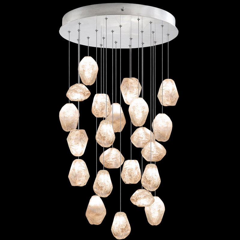 Natural Inspirations 22 - Light Pendant, 22 Lights, Gold, Clear Quartz