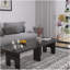 Ensemble de tables basses gigognes Modern Modern en bois noir, table de centre extensible 70,86 po pour salon