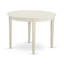 L'ensemble de table de salle à manger 3 pièces comprend une table ronde en bois et 2 chaises de cuisine en tissu de lin, 42 x 42 pouces, blanc lin-400322202-400322203