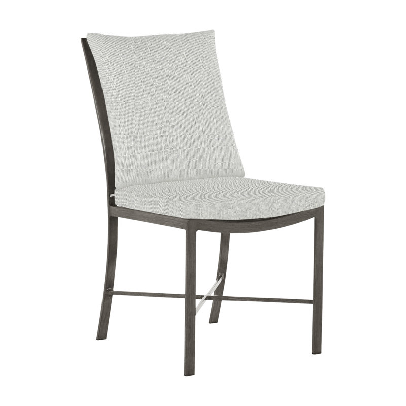 Chaise d'appoint en aluminium Monaco - Gris ardoise, Welt, Sunbrella® argent Verona, Gris ardoise