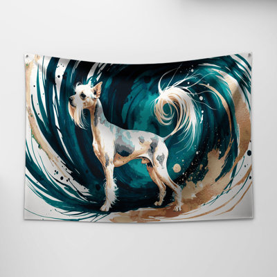 Tapisserie murale chien chinois à crête