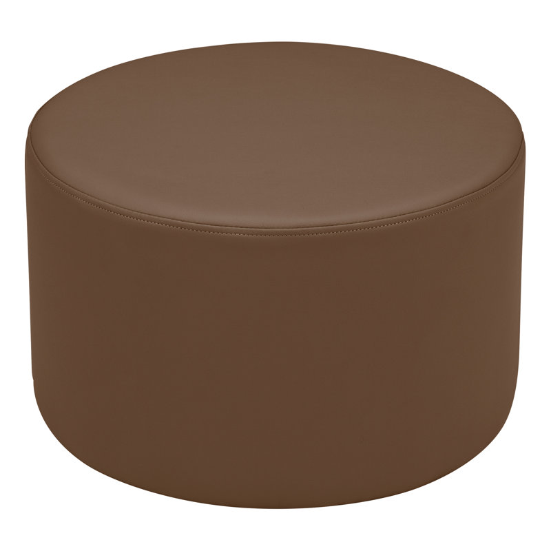 Tabouret cylindrique structuré en savoir plus, H 14 po x l 18 po x P 18 po, Chocolat