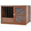 Mobilier de caisse pour chien en bois massif, chenil d'intérieur pliable avec table de bout multifonctionnelle rotative à 360 ° pour petits et moyens chiens, cage pour animaux portable avec plateau amovible et assemblage facile-1793641687