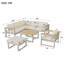 7-Seater L-Shaped Garden Lounge Set with Coffee Table