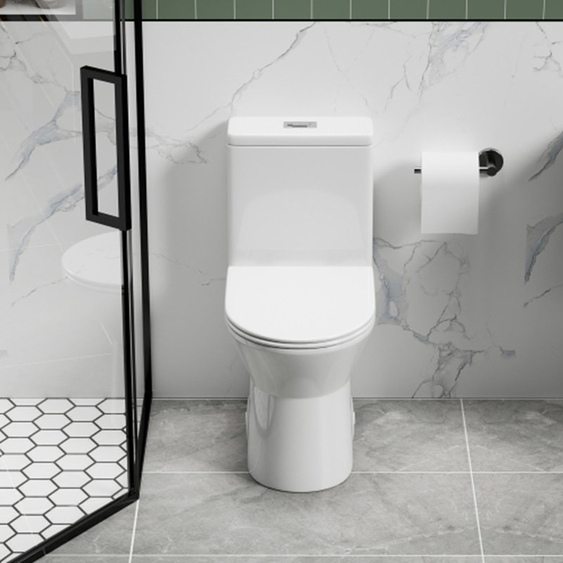 One-Piece Dual-Flush Modern Toilet with Comfort Chair Seat