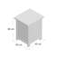 Piccadilly 45cm W Plywood / Laminate Board Bedside Table