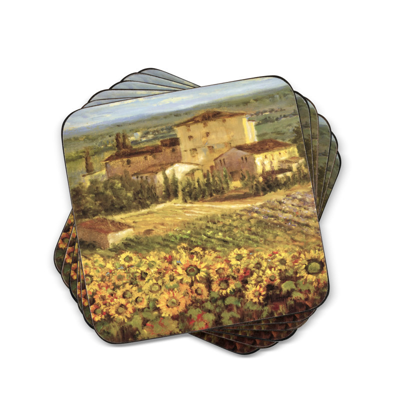 Tuscan Pimpernel Tuscany Coasters 4"X 4"