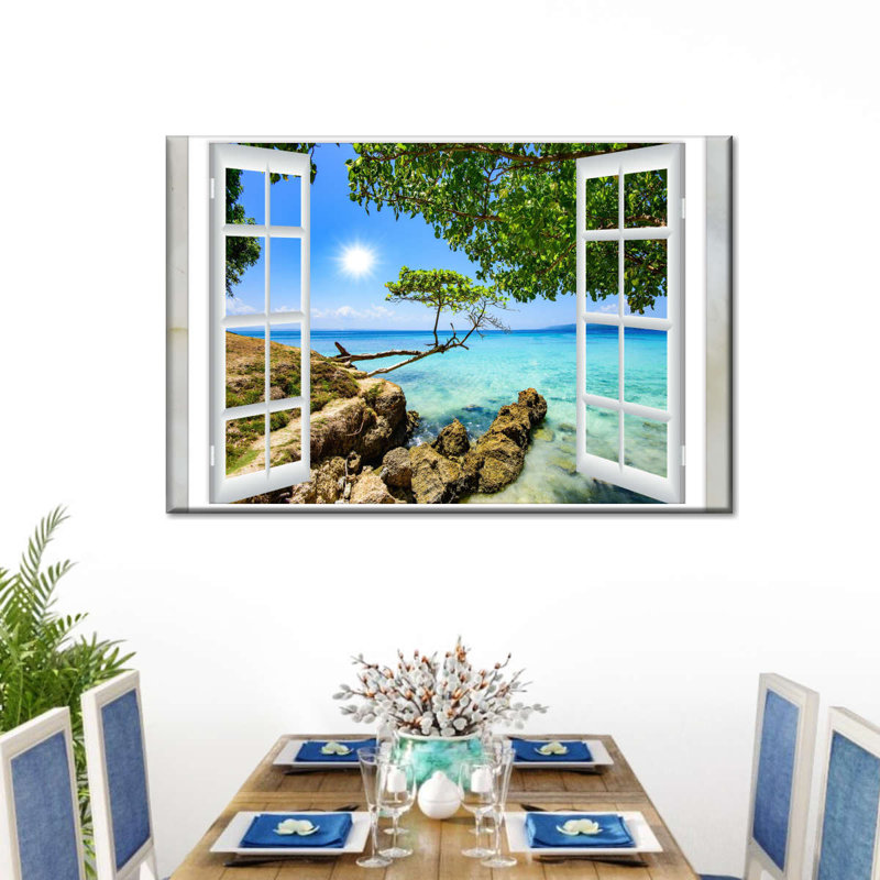 Window View Canvas Print, 8" H x 12" W x 1" D