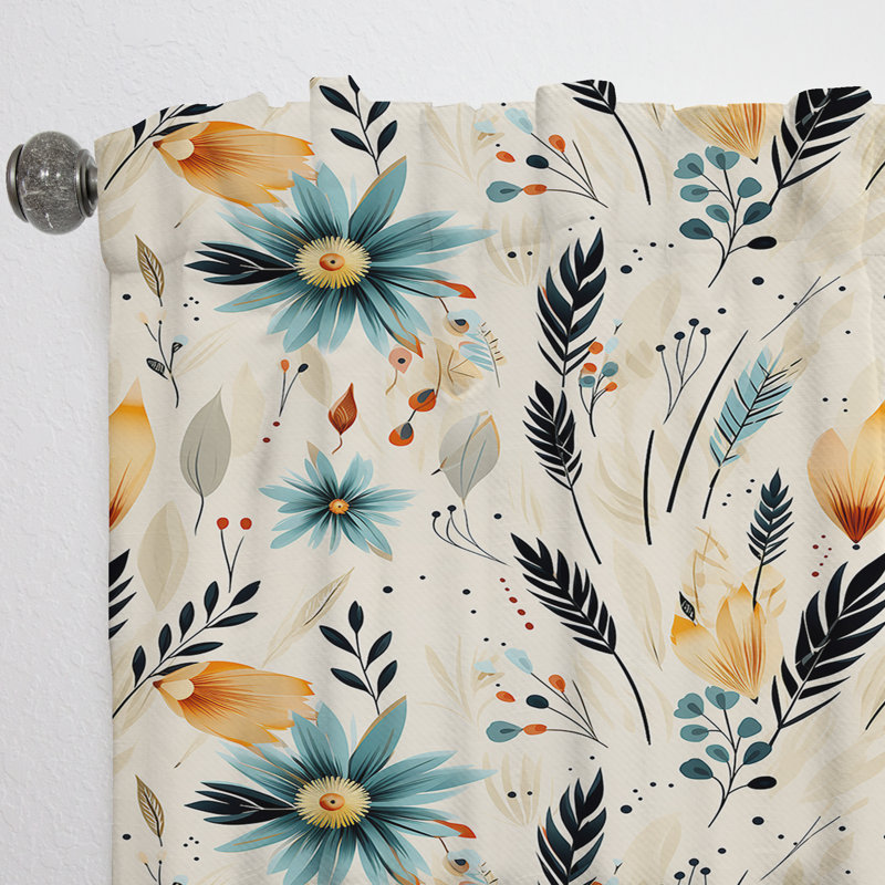 Motif tribal oasis boho - rideau abstrait boho - rideau abstrait obscurcissant - 1 panneaux, L 52 po x L 84 po