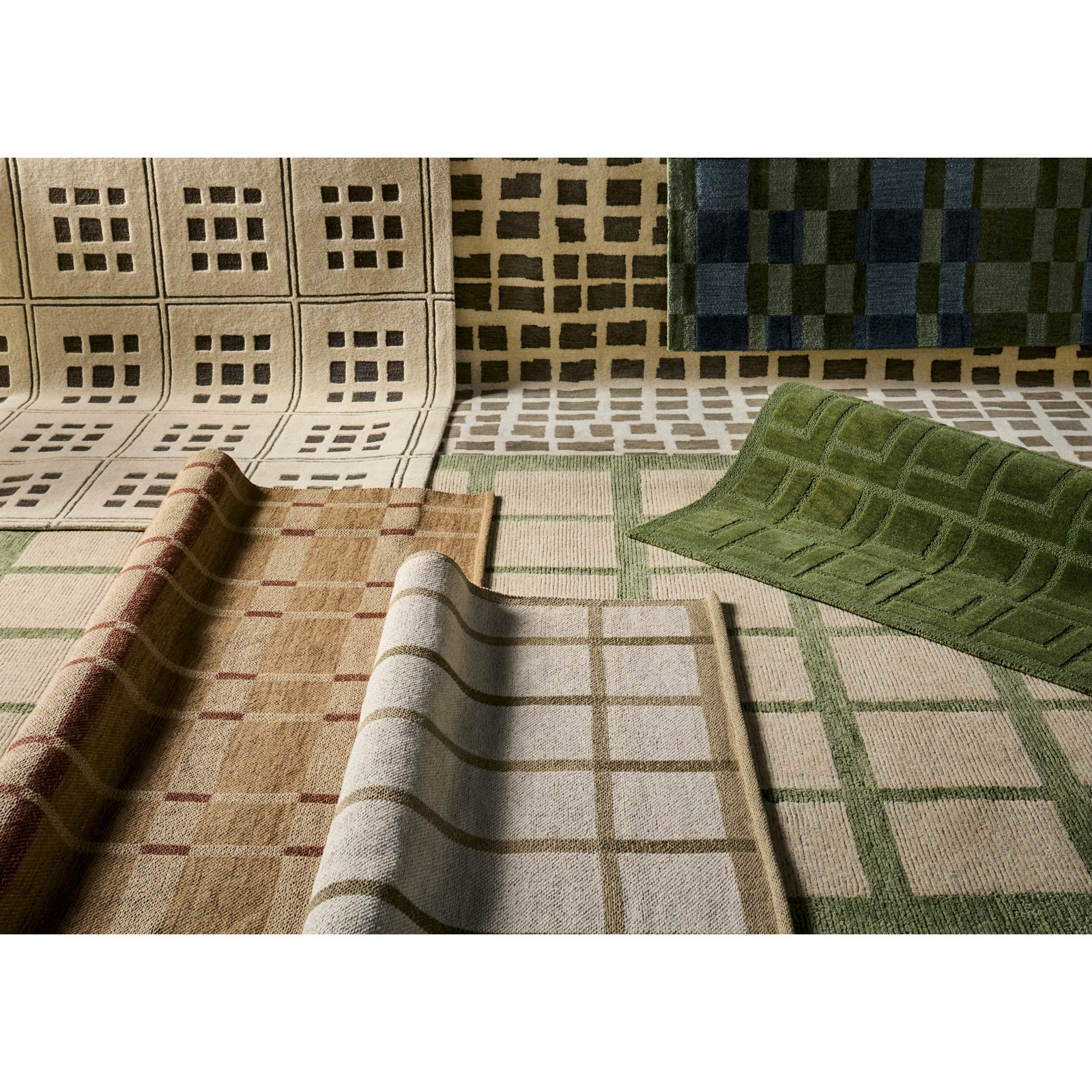 Hand-Tufted Wool Rug, Green, Rectangle 2' x 3'