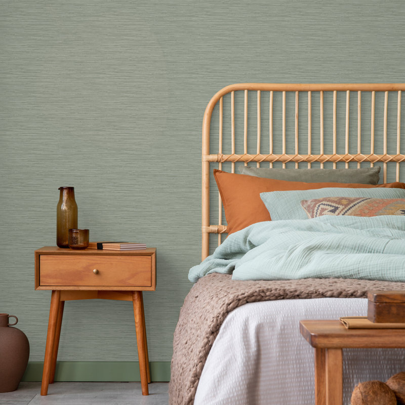 Superfresco Easy Serenity Textured Plain Wallpaper, Green