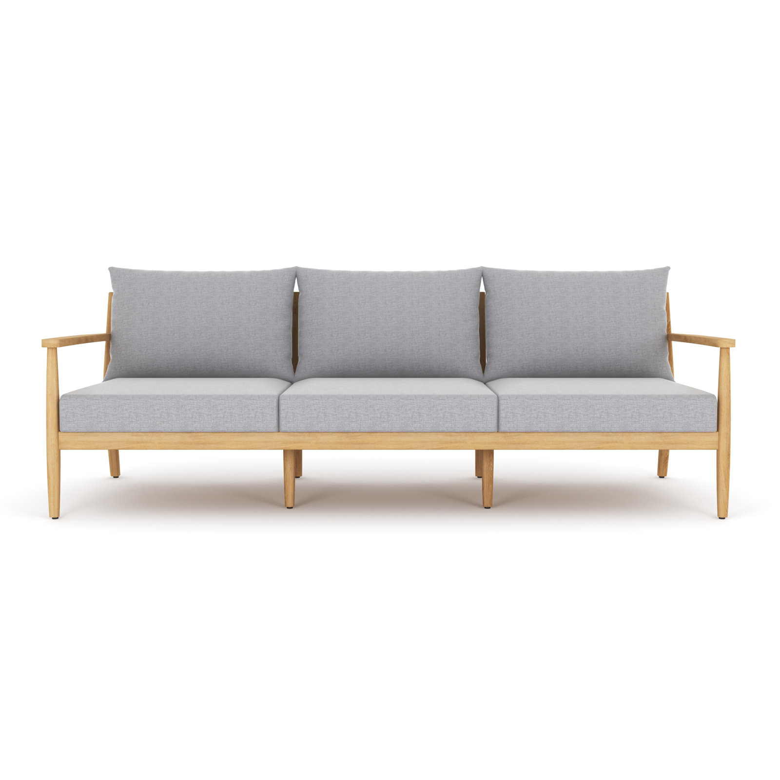 Juniper 85" Teak Sofa , Gray