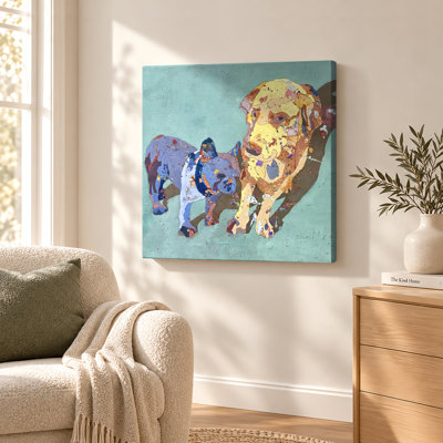 Colorful Dog Pair Wall Art