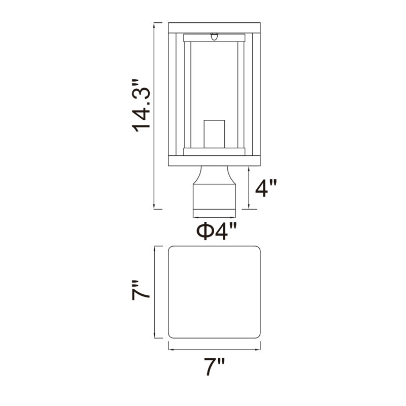 Mulvane Transparent Lantern Head
