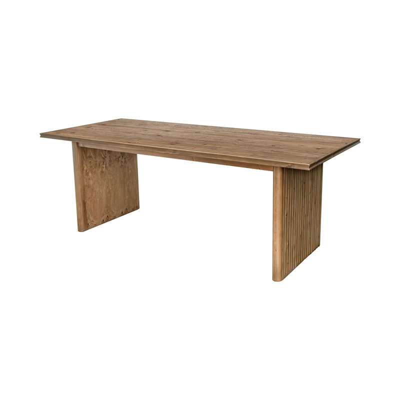 Table de salle à manger en bois recyclé de 83 po de large Adebisi, brun