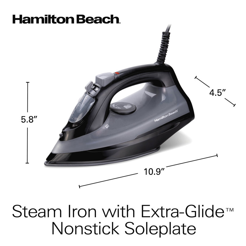 Fer à vapeur Hamilton Beach avec semelle antiadhésive extra-glissante