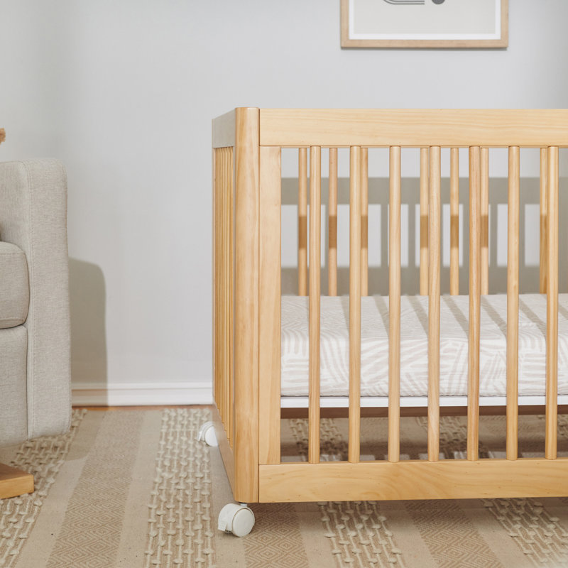 Oat Stripe Muslin All-Stages Midi Crib Sheet in GOTS Certified Organic Cotton