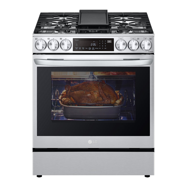 LG 6.3 cu ft. Smart wi-fi Enabled ProBake Convection InstaView Gas Slide-In Range with Air Fry