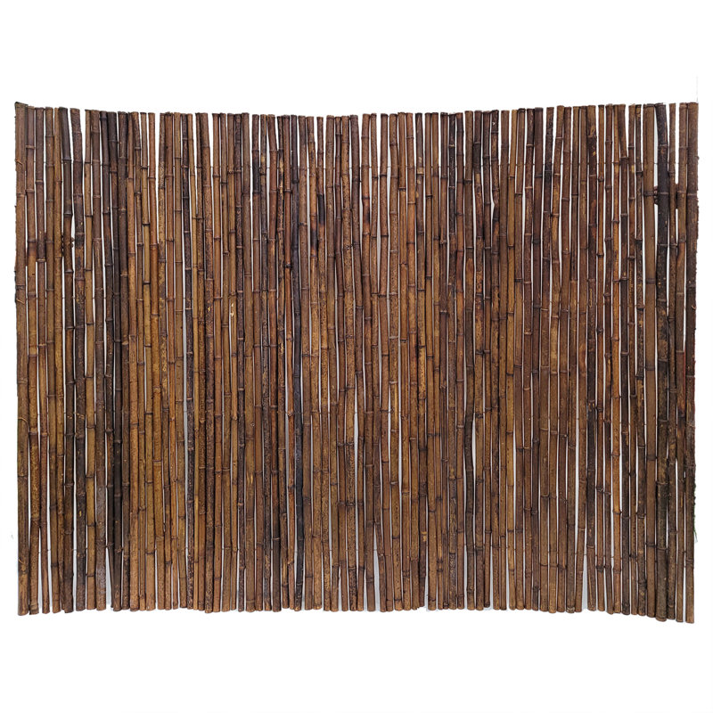 Panneau de clôture servant d'écran d'intimité en bambou pour l'extérieur, H 6 pi x l 8 pi, Brun caramel