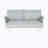 Steel Loveseat And Table, Off White+Grey-1833923251-1833923249
