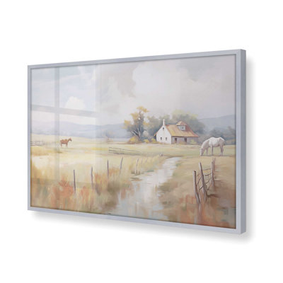 Peaceful Farmhouse Meadow Print in a Frame