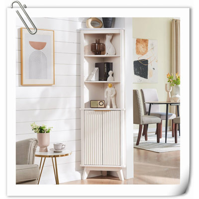 Mabie Solid Wood Freestanding Linen Cabinet