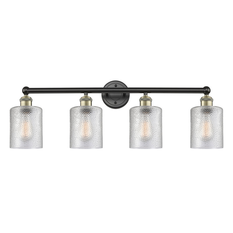 Karon 4 - Light Dimmable Vanity Light, Clear, Black Antique Brass