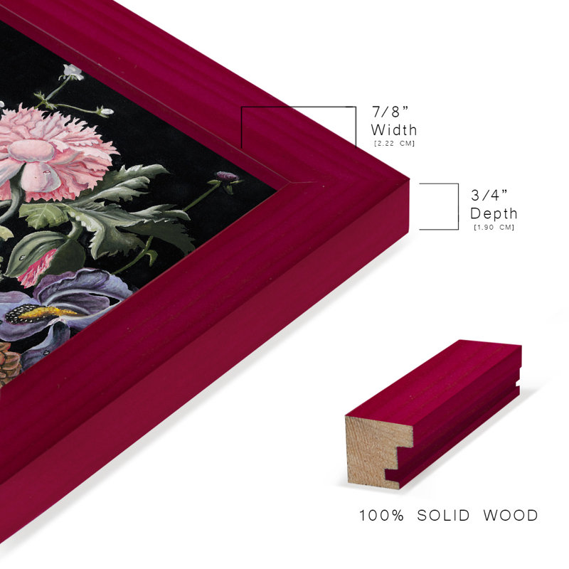 Diptyque baroque de l'UA CH II - impression encadrée avec verre, Rouge, H 11 po x l 9 po x P 1 po