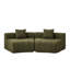 Canapé modulaire courbé en chenille avec 2 coussins-219736933