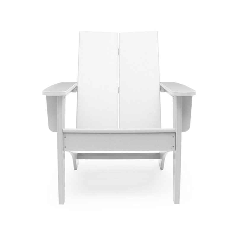 Chaises Adirondack modernes en PEHD d'extérieur Aulika, Blanc