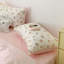Ensemble de literie en microfibre rose avec housse de couette à motif floral rose-116476607