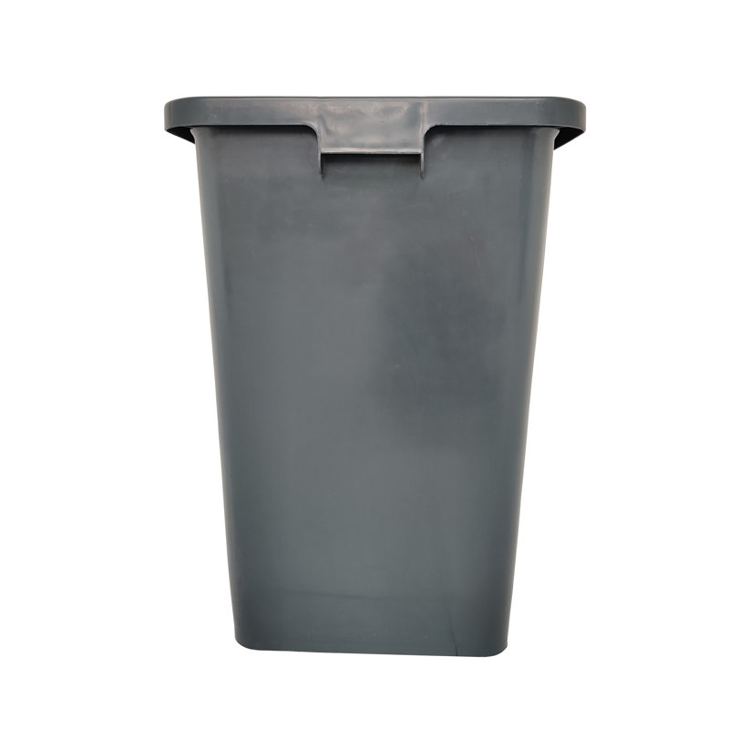 Fixturedisplays® 26 Gallon Square Grey Trash Can Garbage Waste Bin Container Heavy Duty Receptacle 18.6X18.5X25.8"