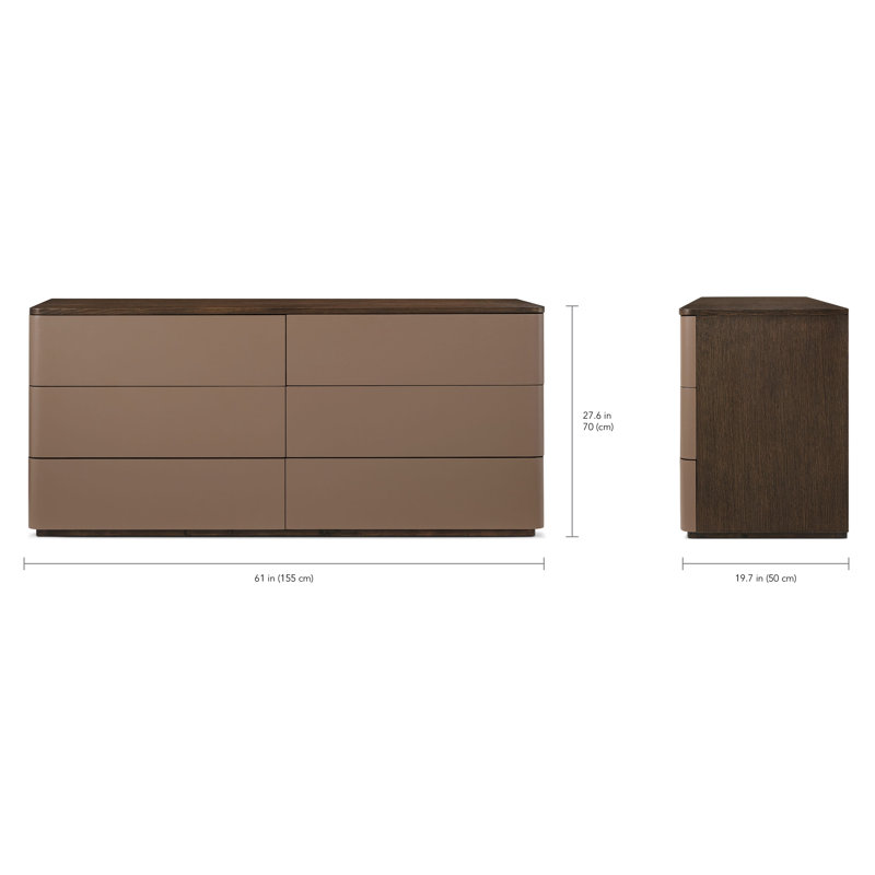 Seoul 6-Drawer Dresser II, Brown