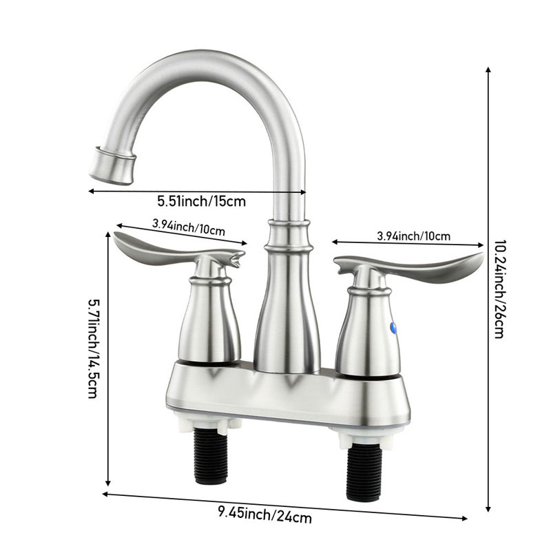 17 Stories Kitchen Faucet, Silver