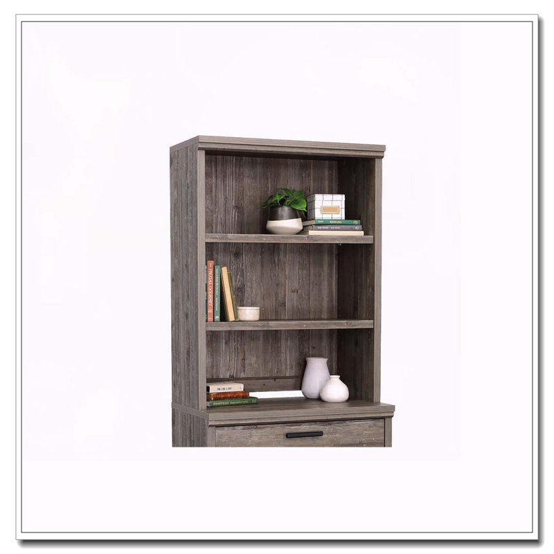 Library Hutch, Brown Finish