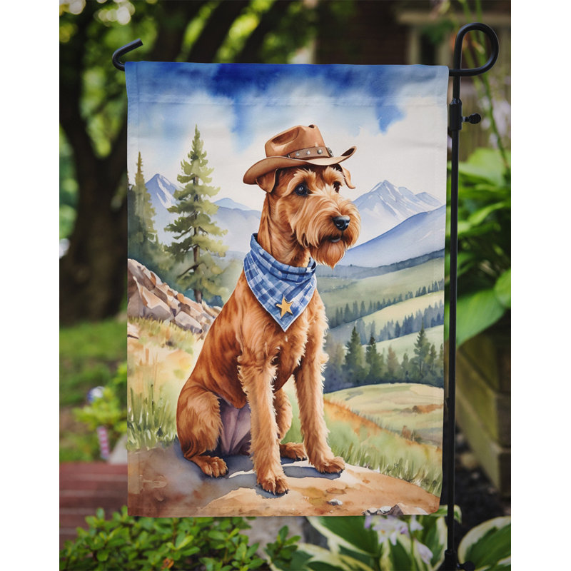 Drapeau Cowboy Welcome Garden, Terrier irlandais