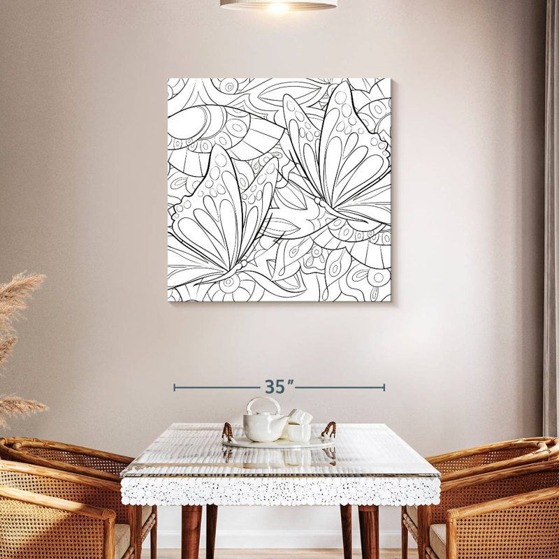 Crowle Butterfly Flock, 36" H x 36" W
