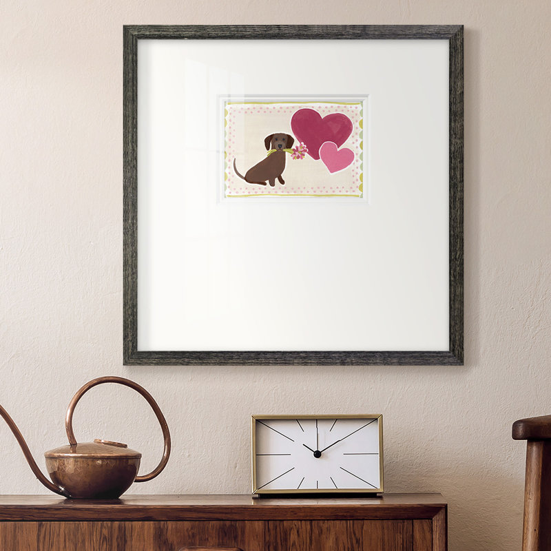 Dachshund Delight Collection A, H 17 po x l 17 po x P 1,25 po, Noir