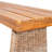 Outdoor 1pcs Acacia Wood Bench,Teak Finish+ Brown Wicker-58333810