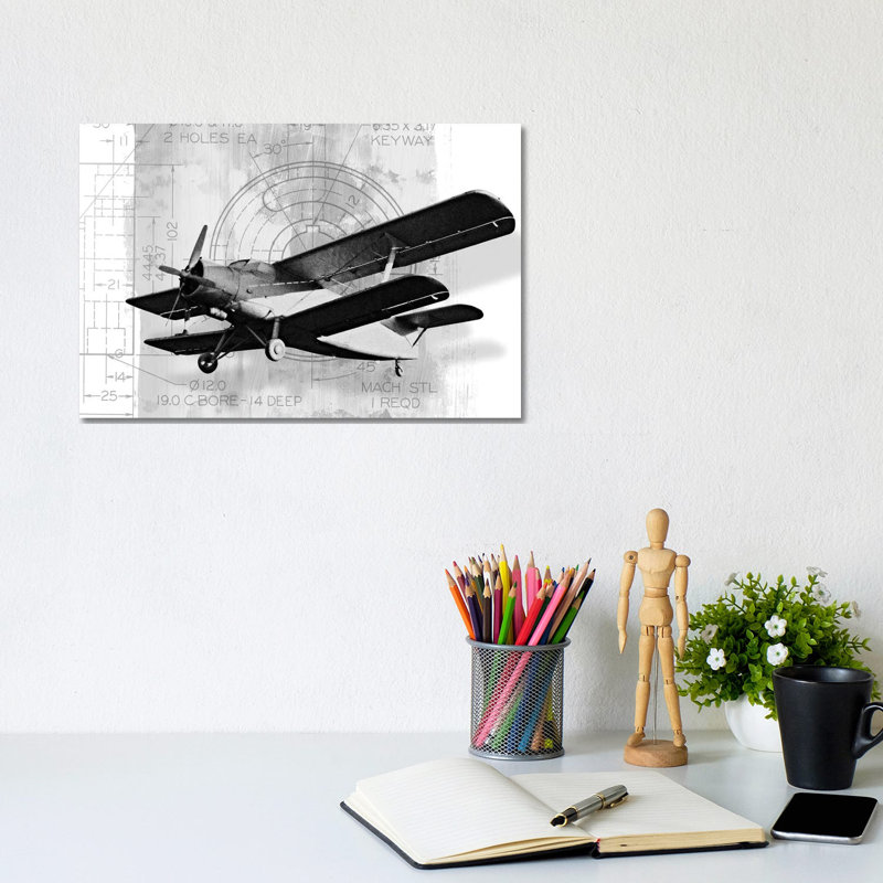 Flight Plans II by Michael Marcon - Wrapped Canvas Print, 20.32 cm H x 30.48 cm W