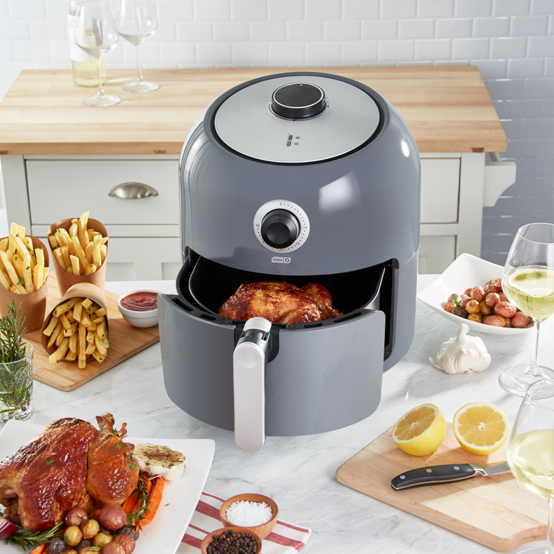 Dash 6 Quart Family Size Air Fryer, Gray