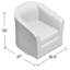 Fauteuil demi-tonneau pivotant 31 po Hansell-1784282468
