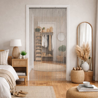 Door Curtain Semi Sheer Curtain Single Panel