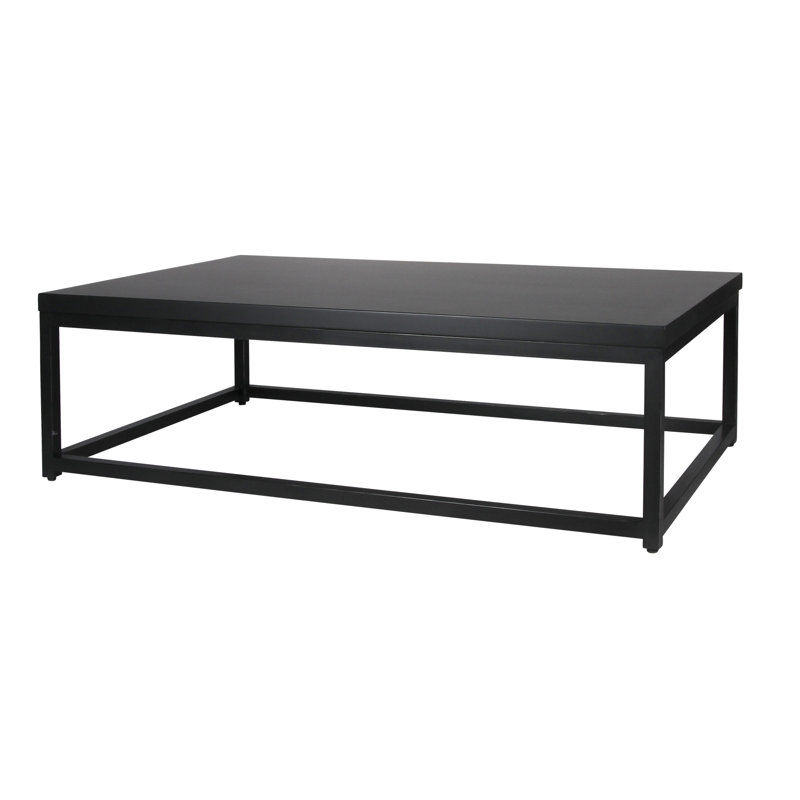 Paris Frame Coffee Table, 18" H x 67" L x 43" W, Black, Black