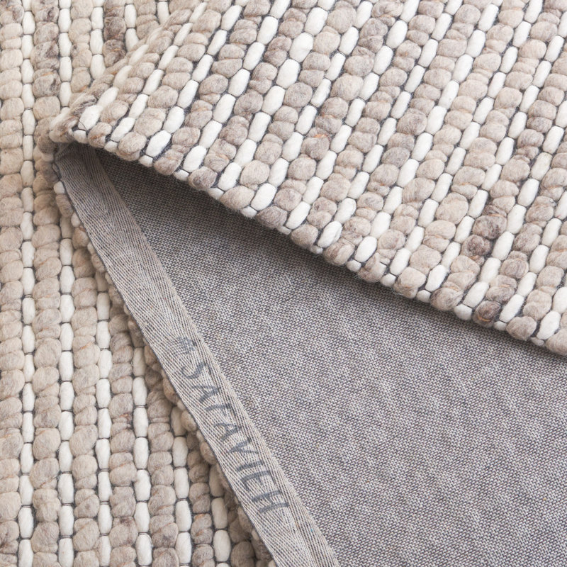 Wynne Hand Woven Wool Striped Rug, Rectangle 5' x 8'