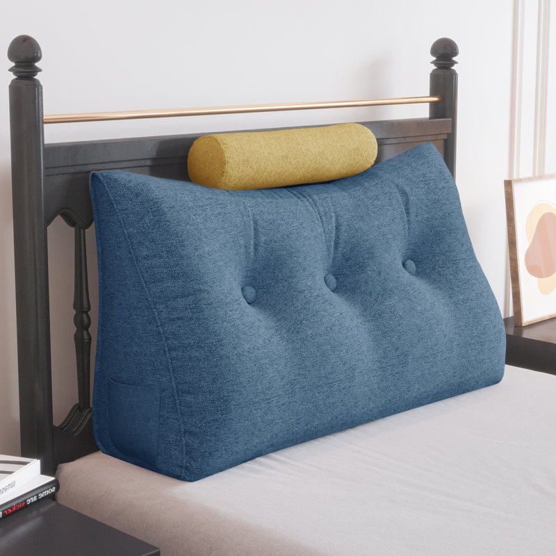 Triangular Backrest Cushion, Dark Grey, 50cm H x 160cm W
