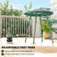 Outsunny 3 Piece Rattan Bistro Set Patio Set with 2 Chairs-1134430759
