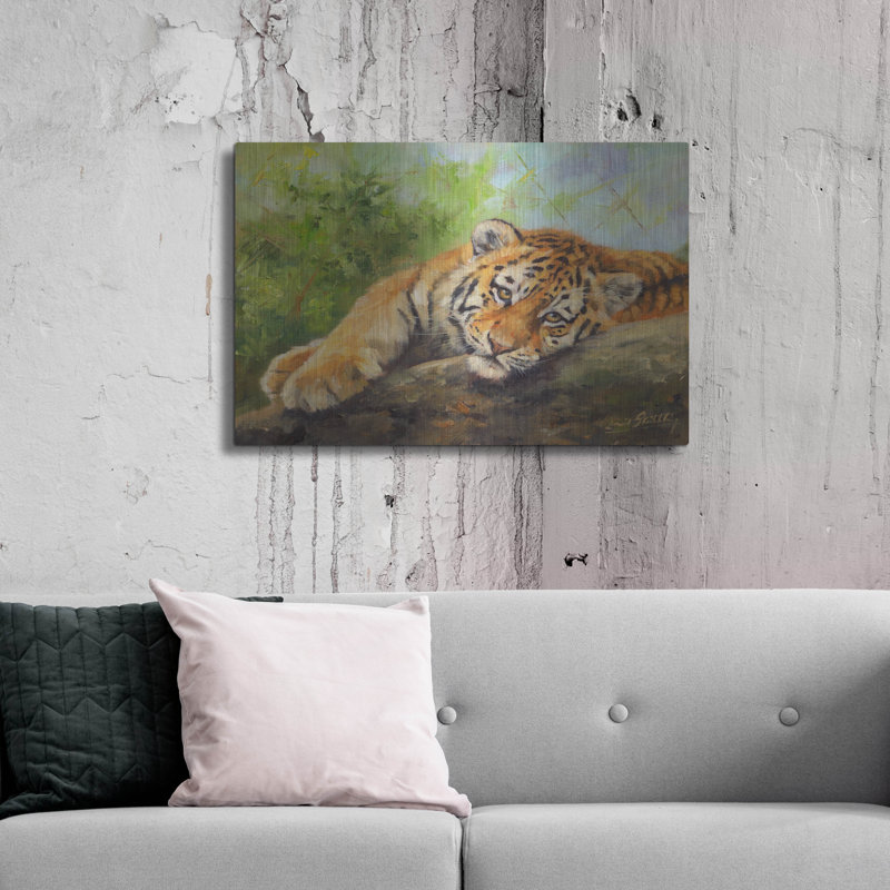 Luxe Cubic Art «Tiger Cub Rock2» par David Stribblin «Luxe Metal Art» Tiger Cub Rock2 par David Stribble