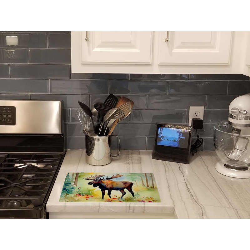 Moose Glass Cutting Board Large
